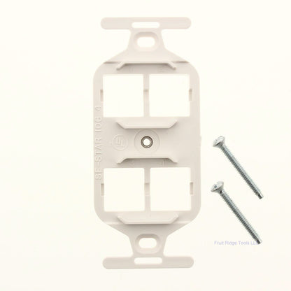 Suttle White 4-Port Quad Floor Mounting Plate 1064