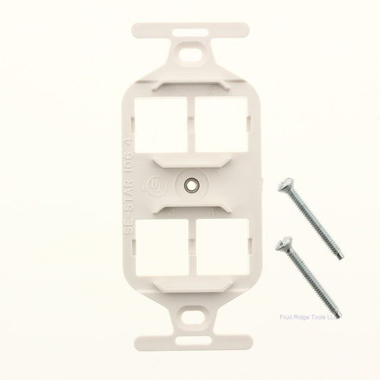 Suttle White 4-Port Quad Floor Mounting Plate 1064