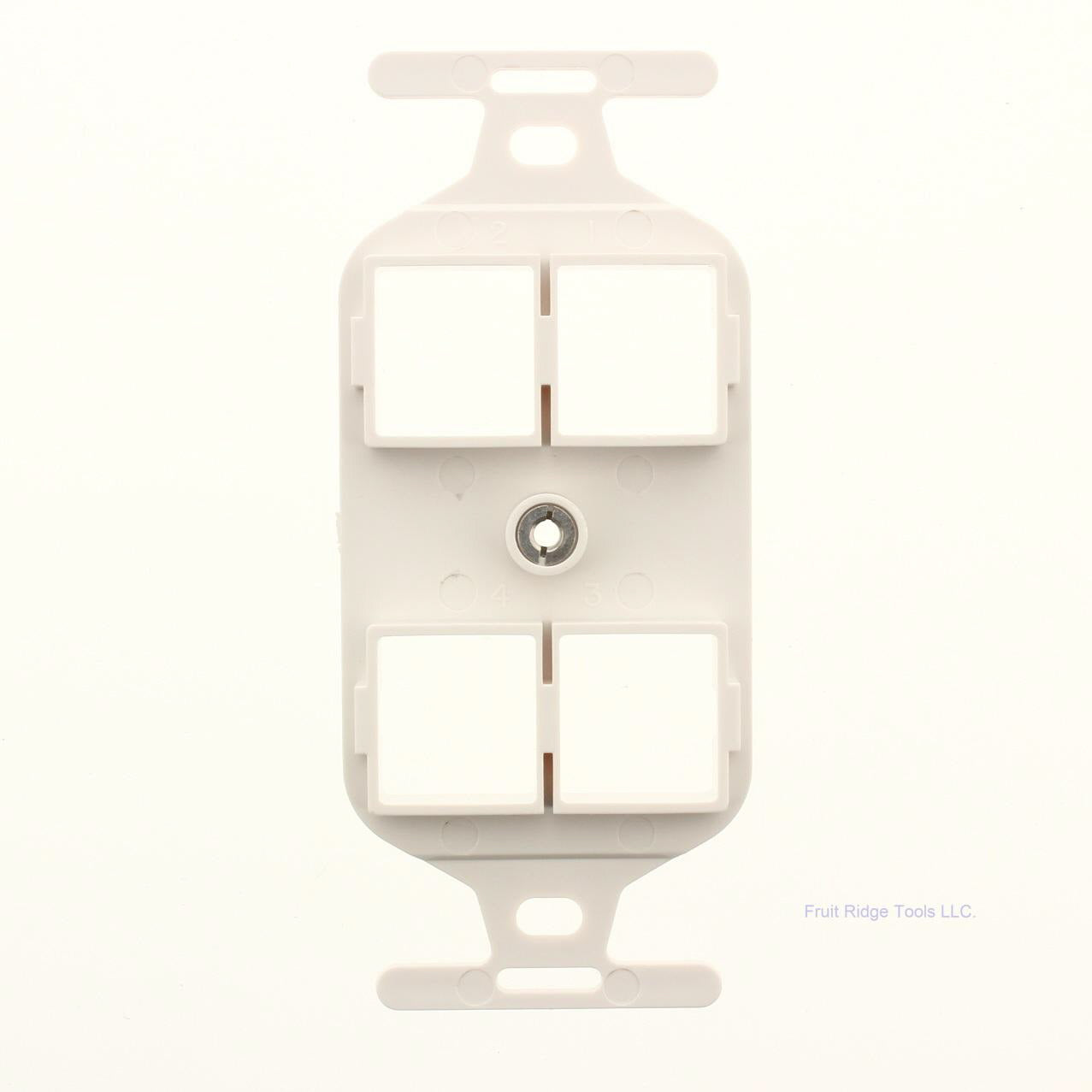 Suttle White 4-Port Quad Floor Mounting Plate 1064