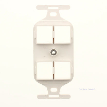 Suttle White 4-Port Quad Floor Mounting Plate 1064