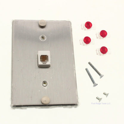 Suttle Stainless Steel 4-Wire Telephone Mounting Wall Cover Plate 630AD4-W
