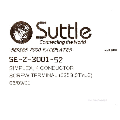 Suttle Ivory Simplex 4-Conductor Screw Terminale 625B Style SE-2-3001-52