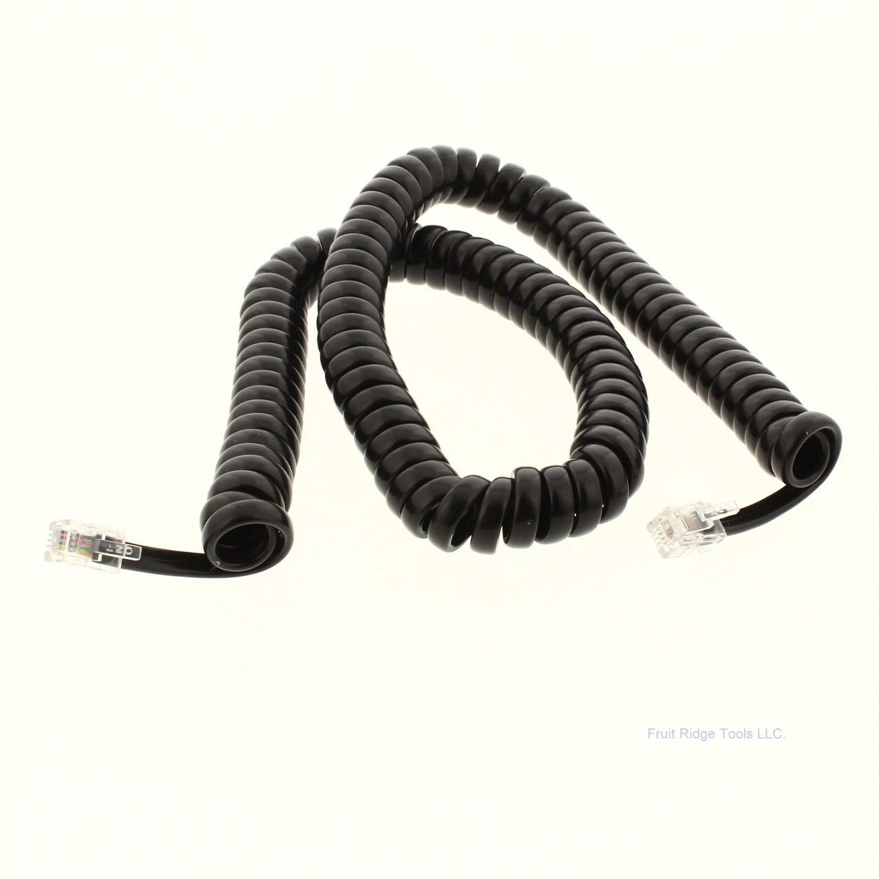 Southwestern Bell Black 12' Coil Phone Cord with Plugs S60066