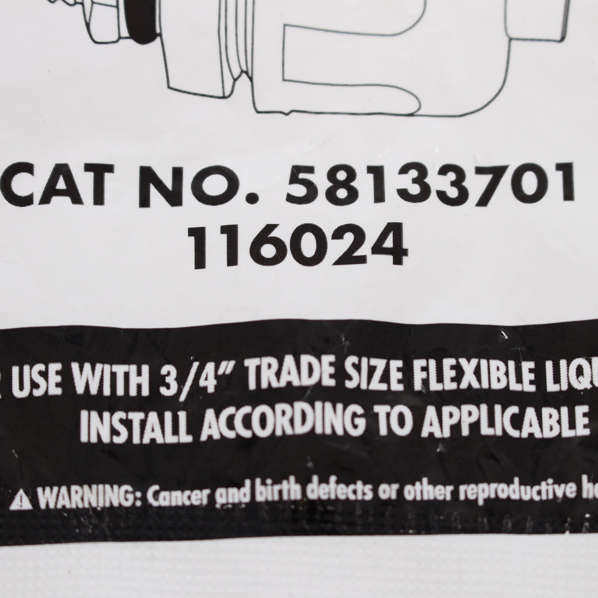 Southwire 58133701 Gray 3/4" Nylon Liquid-Tight Fitting Type-B Connector