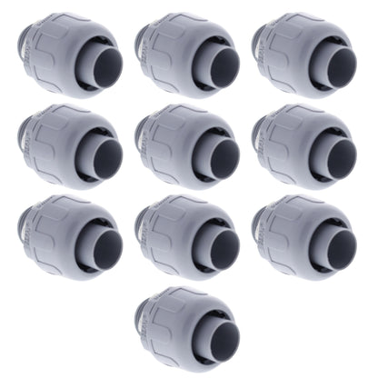 10 Southwire 58133701 Gray 3/4" Nylon Liquid-Tight Fitting Type-B Connectors