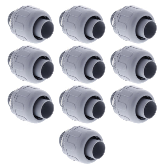 10 Southwire 58133701 Gray 3/4" Nylon Liquid-Tight Fitting Type-B Connectors