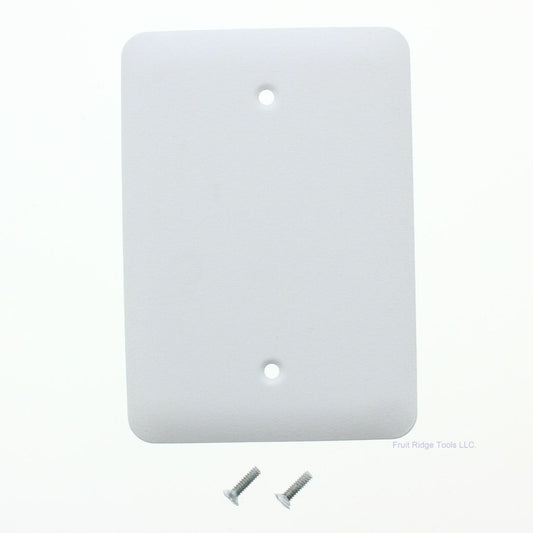 Taymac WMTW-B White Metal Mid-Size Textured Blank Wallplate Cover
