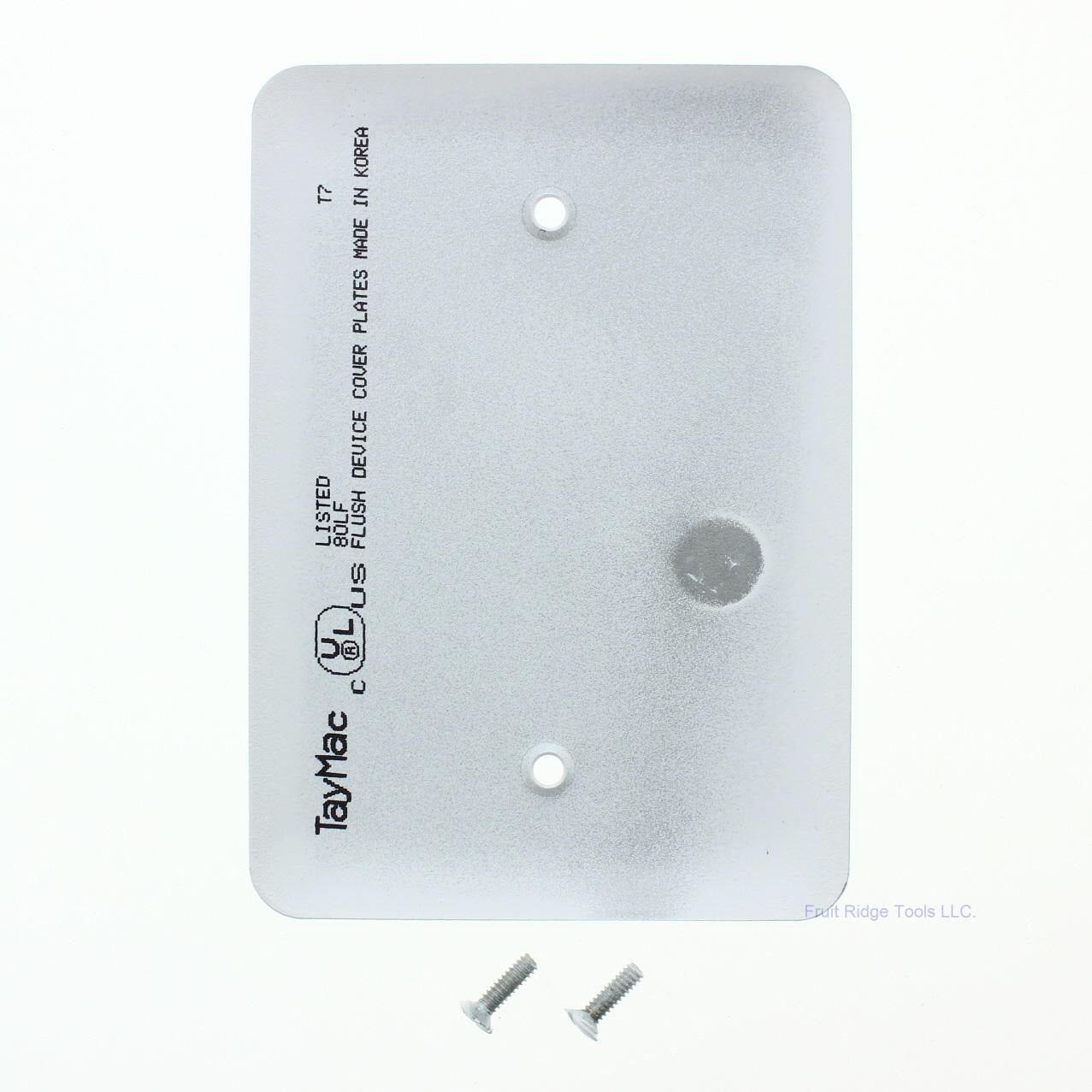 Taymac WMTW-B White Metal Mid-Size Textured Blank Wallplate Cover