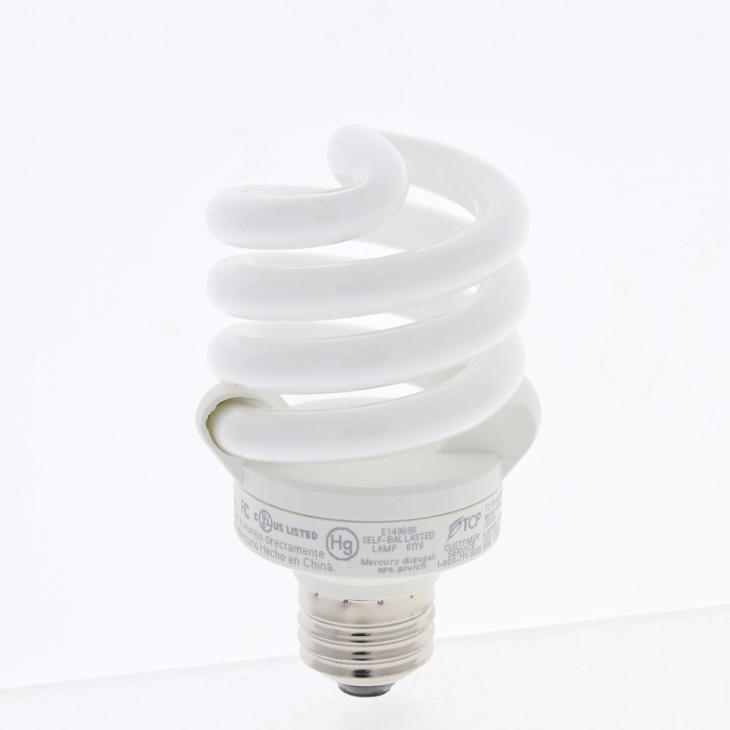 TCP 4891835K Full Springlamp E26 Spiral Light Bulb 18W 120V 35K