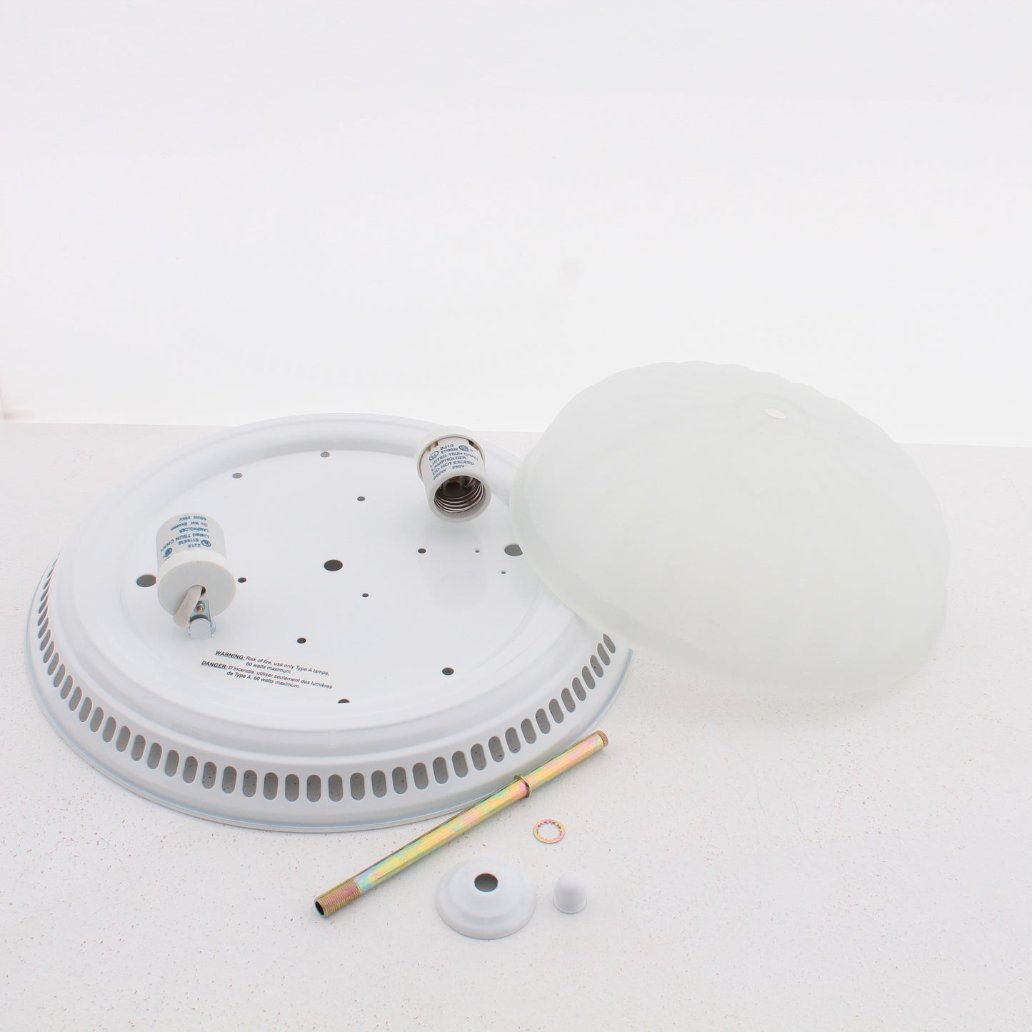 Teiber Decorative Bath Fan Light Alabaster Swirl Glass 70CFM/ 57 Decibels