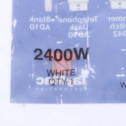 TayMac 2400W Masque White 2-Gang Paintable Decorator Outlet Toggle Switch Cover