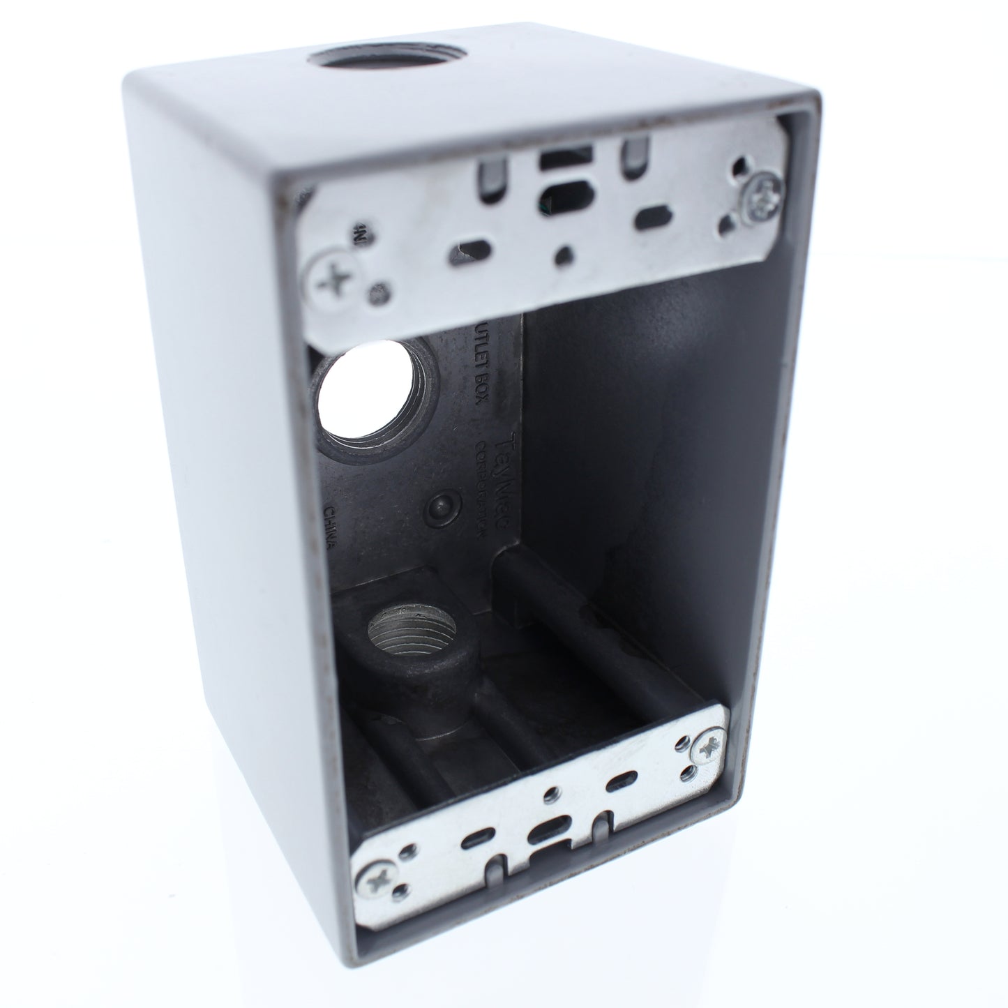 TayMac 5385-0 Gray Weatherproof Aluminum 1Gang 2-5/8" Deep 1/2" Threaded WallBox