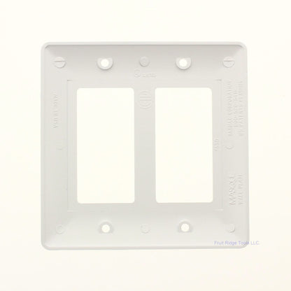 TayMac 5500W White 2-Gang Decorator Cover Unbreakable Nylon Wallplate