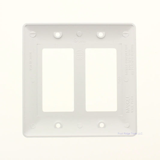 TayMac 5500W White 2-Gang Decorator Cover Unbreakable Nylon Wallplate