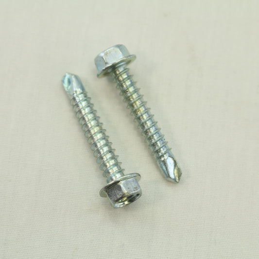 100 Pack Thunderkwik 12-14 x 1-1/4 Unslotted Indented Hex Washer Head Screws