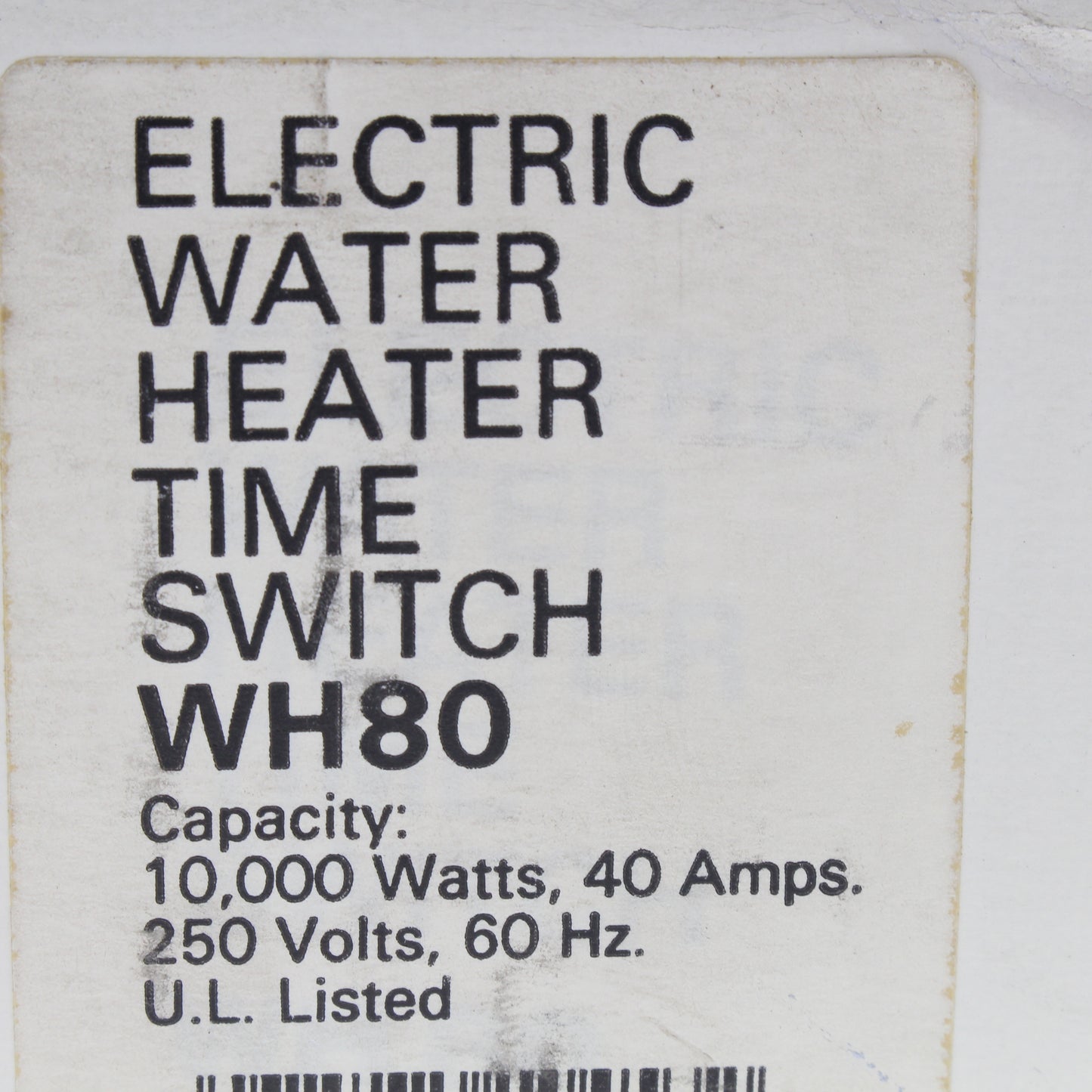 WH80 Time of Day Electric Water Heater Time Switch Mechanical Clock Power Relay