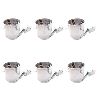 6pk Topaz 6" Airtight Remodel Recessed Housing IC-Rating Max 75W E26 RH6/R/IC/AT
