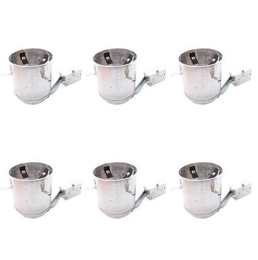 6pk Topaz 6" Airtight Remodel Recessed Housing IC-Rating Max 75W E26 RH6/R/IC/AT