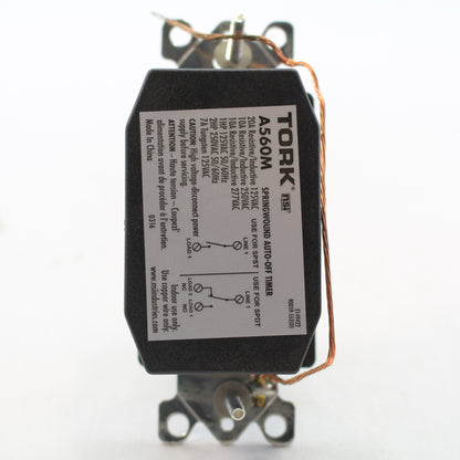 Tork Nsi 60-Minute Ivory A560M Spring-Wound In-Wall Twist Timer Faceplate
