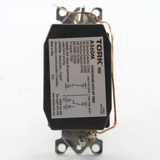 Tork Nsi 60-Minute Ivory A560M Spring-Wound In-Wall Twist Timer Faceplate