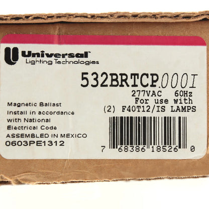 Universal Lighting Technology ElectroMagnetic Ballast 277VAC 60HZ 532-BR-TC-P