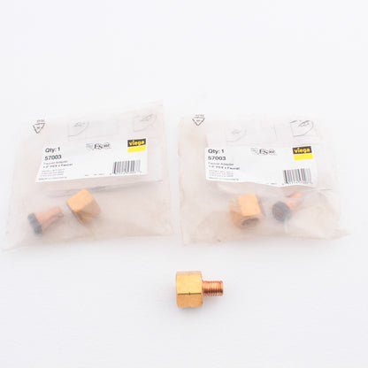 Viega 57003 PureFlow Bronze PEX Press Lav Adapter with 0.5" x 0.5 PEX x Faucet