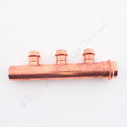 Viega 65803 ProPress 1" x 1/2" Copper Manifold 3-Outlet CXFTGXC