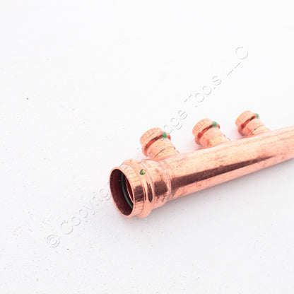 Viega 65803 ProPress 1" x 1/2" Copper Manifold 3-Outlet CXFTGXC