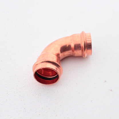 1" Viega Propress 77327 90 Degree Elbow C x C Copper, Shiny Black EPDM Seal