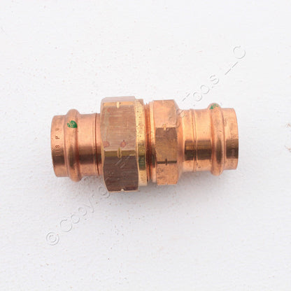 Viega P77677-HLC 1/2" Propress Union Bronze Copper Pro Press CxC Green Spot EPDM