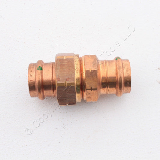 Viega P77677-HLC 1/2" Propress Union Bronze Copper Pro Press CxC Green Spot EPDM