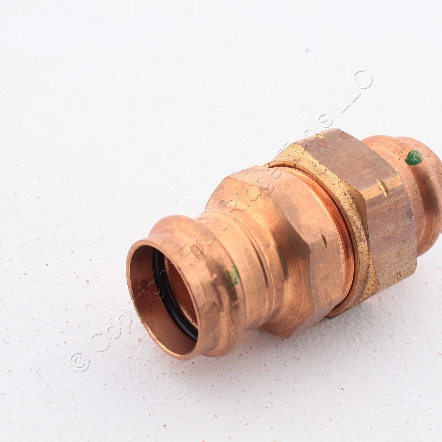 Viega P77677-HLC 1/2" Propress Union Bronze Copper Pro Press CxC Green Spot EPDM