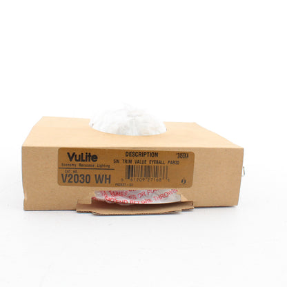 VuLite V2030-WH 5" White Adjustable Round Eyeball PAR30 Trim for Recessed Light