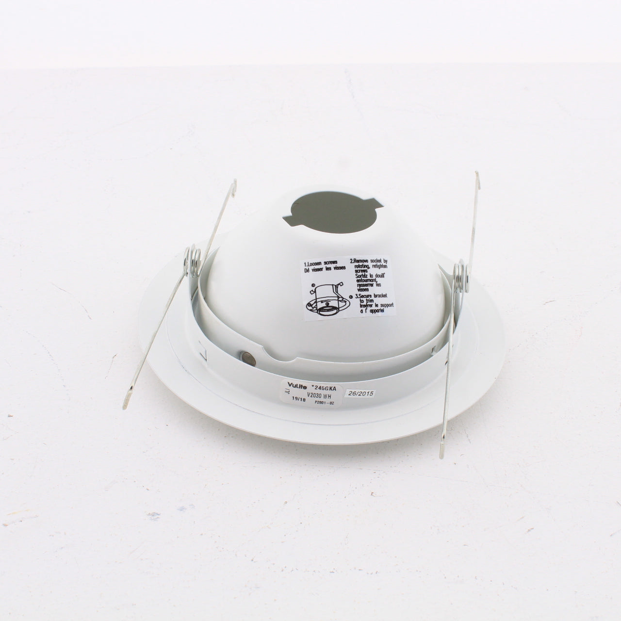 VuLite V2030-WH 5" White Adjustable Round Eyeball PAR30 Trim for Recessed Light