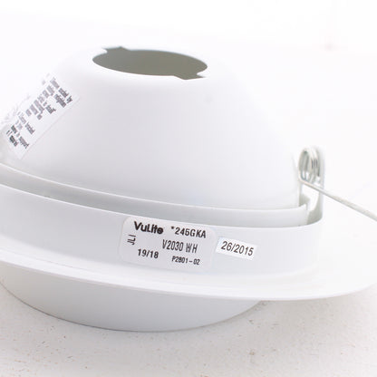 VuLite V2030-WH 5" White Adjustable Round Eyeball PAR30 Trim for Recessed Light