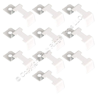 10-Pack WAC US LED-HVT-CL2 FlexLine Mounting Clip Single Fastened White