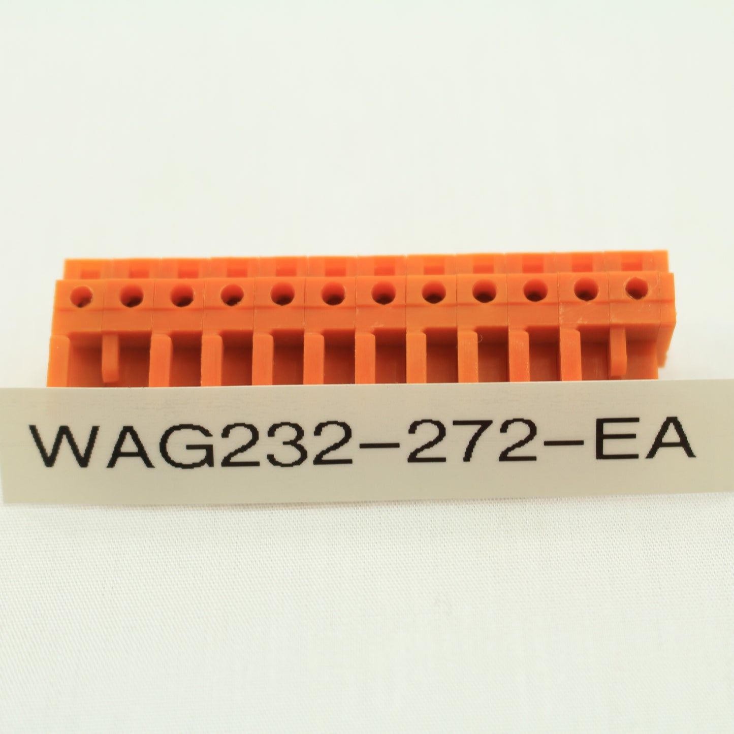 10 Wago Orange 12-Pole THT Angled Female Headers 0.6 x 1.0mm Solder Pin 232-272