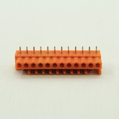 10 Wago Orange 12-Pole THT Angled Female Headers 0.6 x 1.0mm Solder Pin 232-272