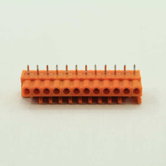 10 Wago Orange 12-Pole THT Angled Female Headers 0.6 x 1.0mm Solder Pin 232-272