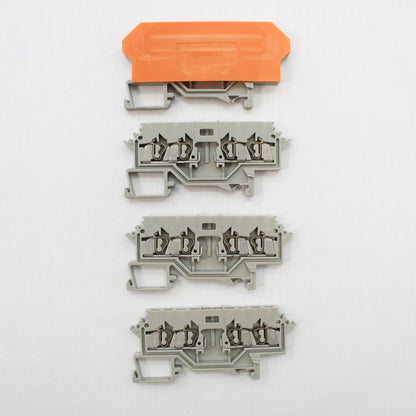 Wago 280-628 Din Rail Mount Terminal Blocks 4-Pos 10A for Pluggable Modules 5pk