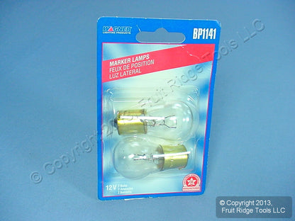 2 Wagner BP1141 Auto Lamp Brake Instrument Parking Turn Signal Light Bulbs