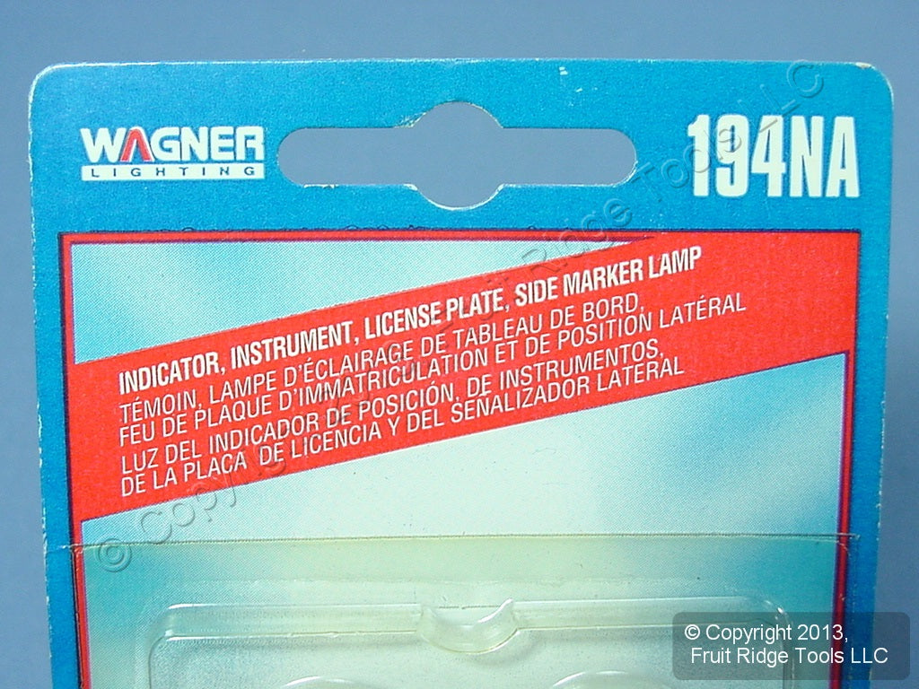 2 Wagner BP194NA Amber Side Marker Instrument Panel Light Bulbs Made in USA