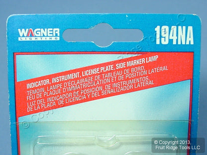 2 Wagner BP194NA Amber Side Marker Instrument Panel Light Bulbs Made in USA