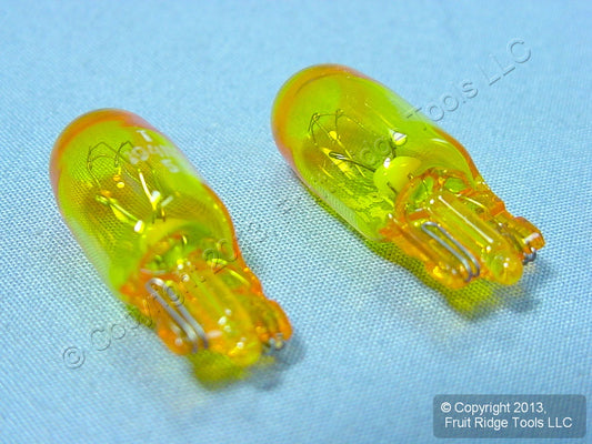 2 Wagner BP194NA Amber Side Marker Instrument Panel Light Bulbs Made in USA