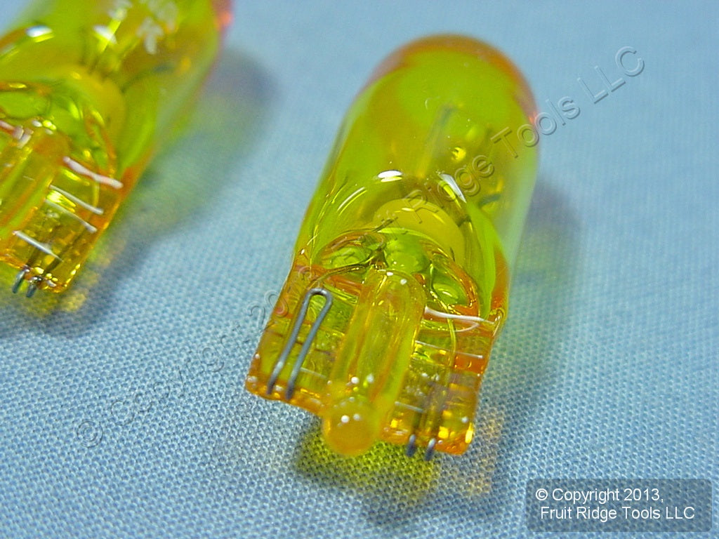 2 Wagner BP194NA Amber Side Marker Instrument Panel Light Bulbs Made in USA