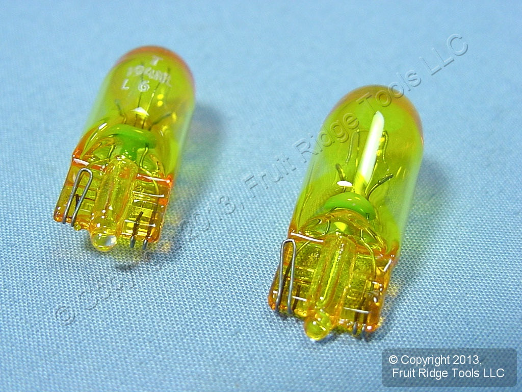 2 Wagner BP194NALL Amber Parking Lamp Instument Warning Clock Light Bulbs