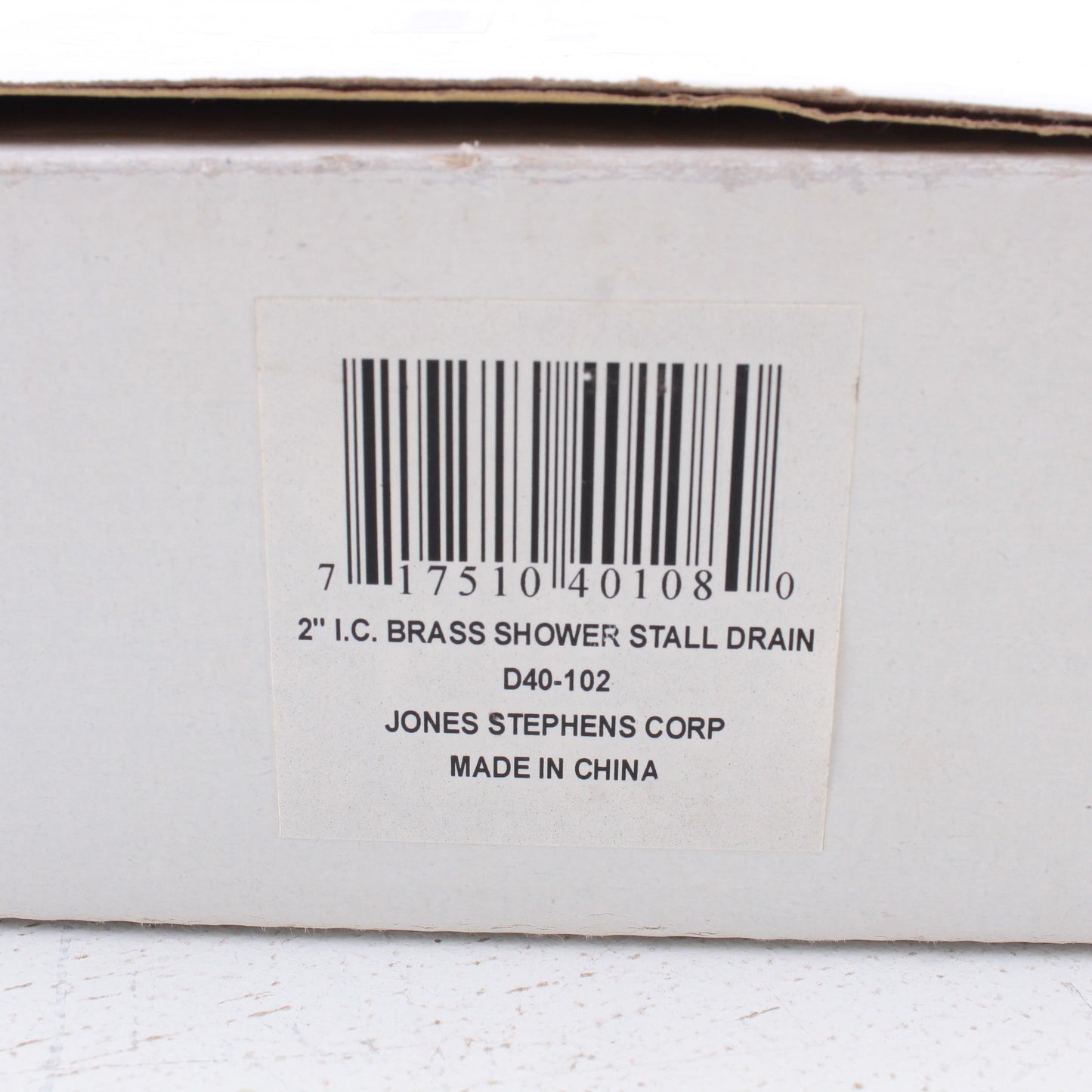 Jones Stephens D40102 2" IC Brass Shower Stall Drain w/ Stainless Steel Strainer