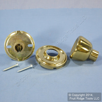 Weslock Dummy Door Knob Polished Brass Sonic 405SON03
