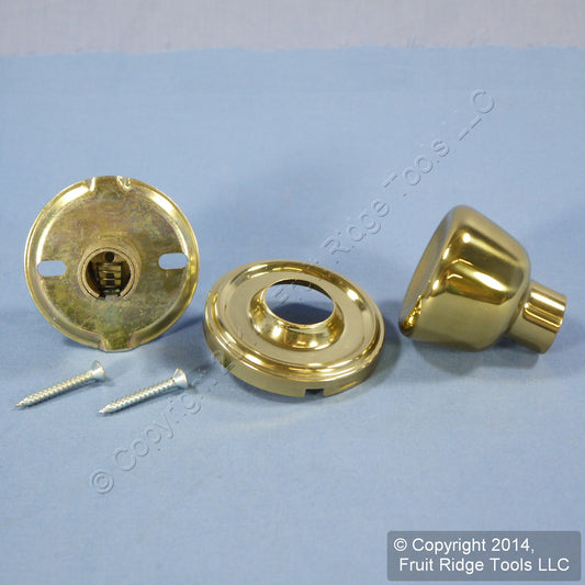 Weslock Dummy Door Knob Polished Brass Sonic 405SON03