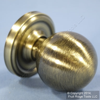 Weslock Traditonale Ball Model 605 Antique Brass Dummy Hall Closet Door Knob